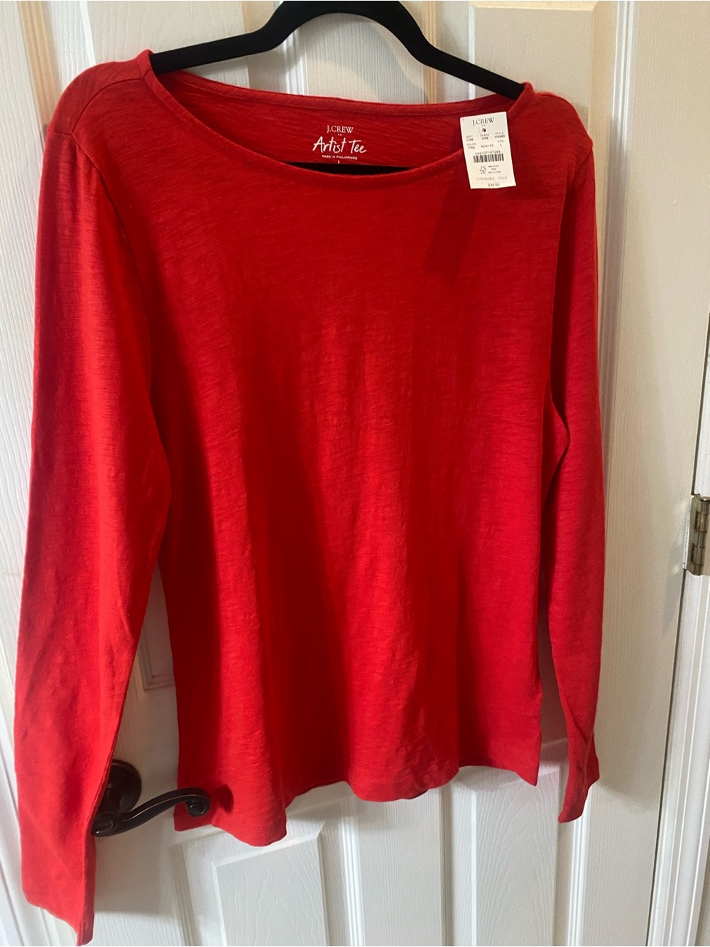 J. Crew Women’s Red Artist Tee Long-Sleeve tee